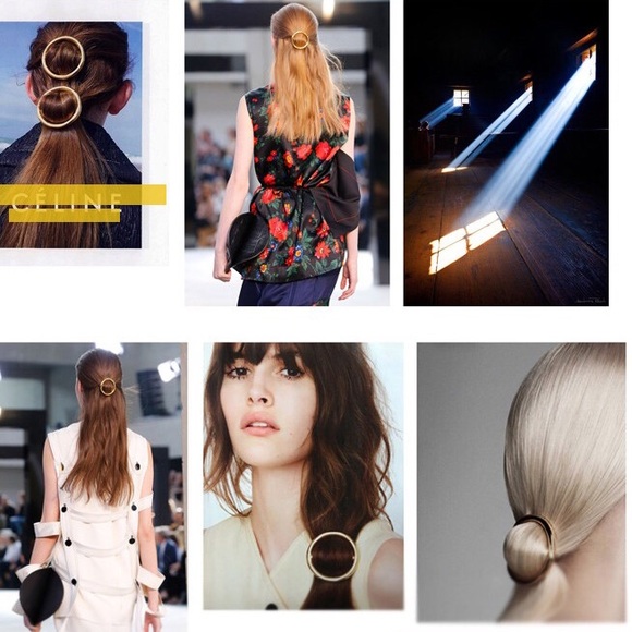 Chic Round Gold Hair Pin (One Piece) - Picture 5 of 5